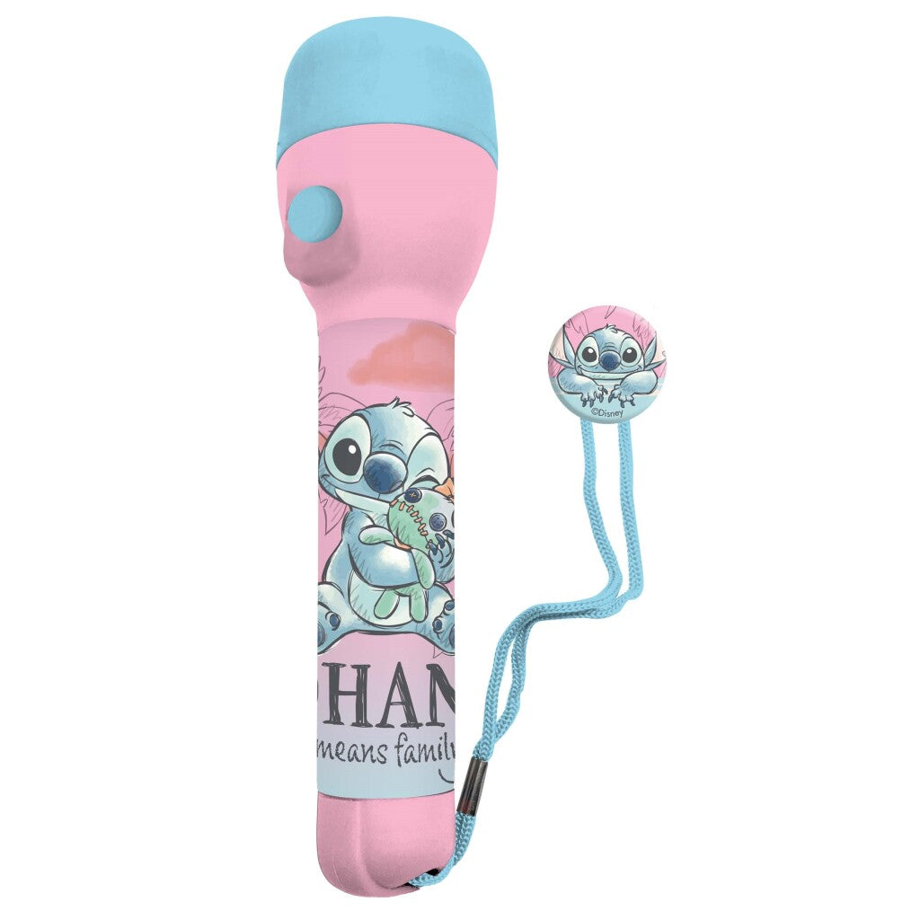 Disney Stitch Taschenlampe 16 cm blau rosa