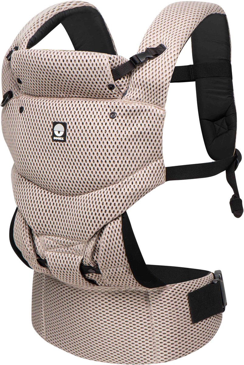 Dooky Babytrage – Babytrage Urban Comfort Beige Desert – Kindertrage – Kleinkind- und Babytrage 3,5-15 kg – ergonomische M-Position – Rückentrage – verstellbar und atmungsaktiv – Babytragen – Babytrage