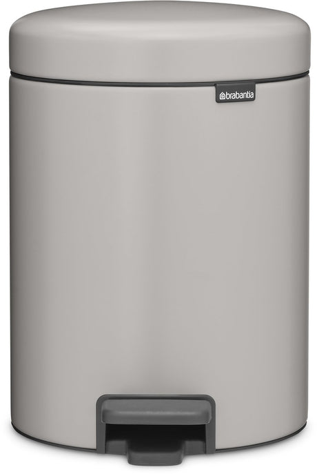 Brabantia Newicon Abfallbehälter – 5 Liter – Badezimmer – weiches Grau