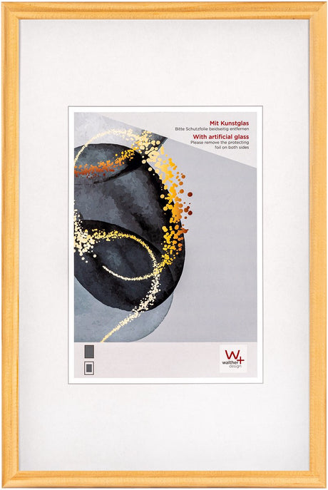 Walther select - houten lijst - fotoformaat 15x20 cm - kunstglas - natuur