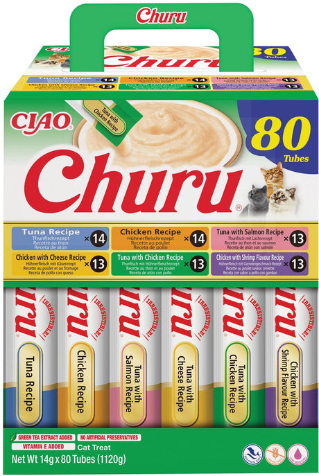 Inaba Churu – Nudeln für Katzen – Huhn und Thunfisch – natürliche Zutaten