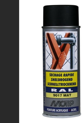 Motip Industrie-Acryllack matt RAL 9017 Signalschwarz – 400 ml.