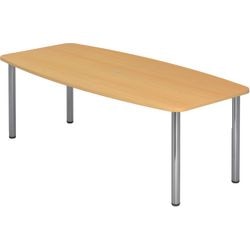Bach Konferenztisch Hammerer KT22C 6 melaminbeschichtete Spanplatte braun, silber