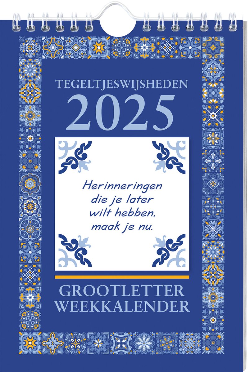 Interstat grootletter tegeltjeswijsheden weekkalender - 2025