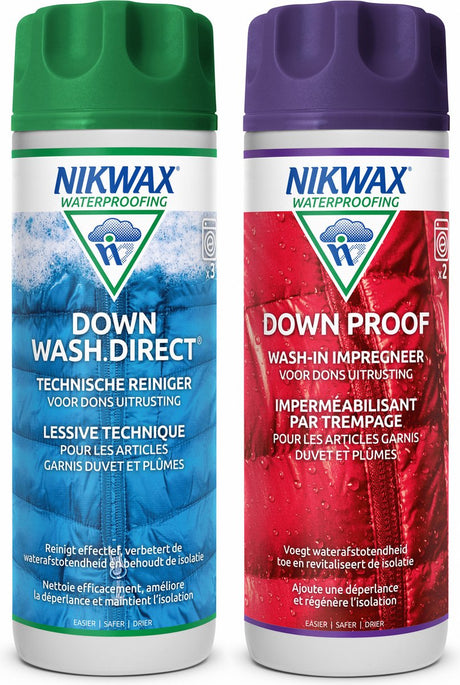 Nikwax Down Wash Down Proof 300 ml – Imprägniermittel – Reinigungsmittel – 2er-Pack