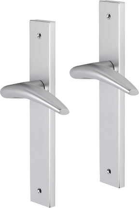 Impresso deurkruk - windsor - voor binnen - vierkant deurschild met schroeven - aluminium - 2 stuks