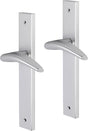 Impresso deurkruk - windsor - voor binnen - vierkant deurschild met schroeven - aluminium - 2 stuks