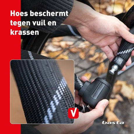 Axa Kettenschloss Basta cl 85-110 schwarz Art 2**