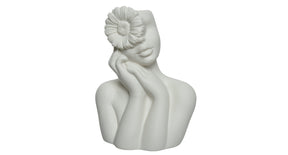 Vaas keramiek wit 14,5x10x18,6cm
