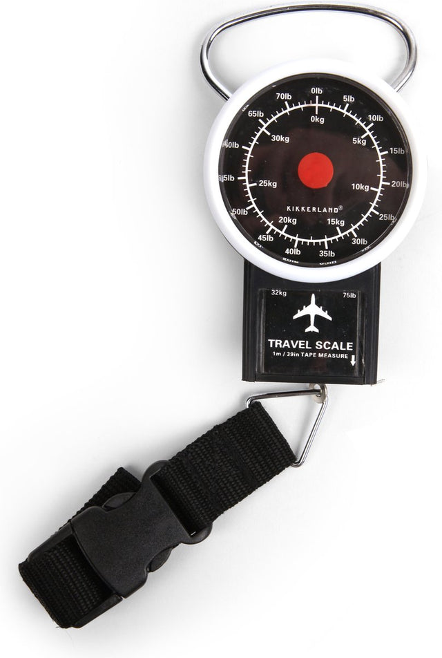 Kikkerland Hayzel Gepäckwaage – Schwarz – Analog
