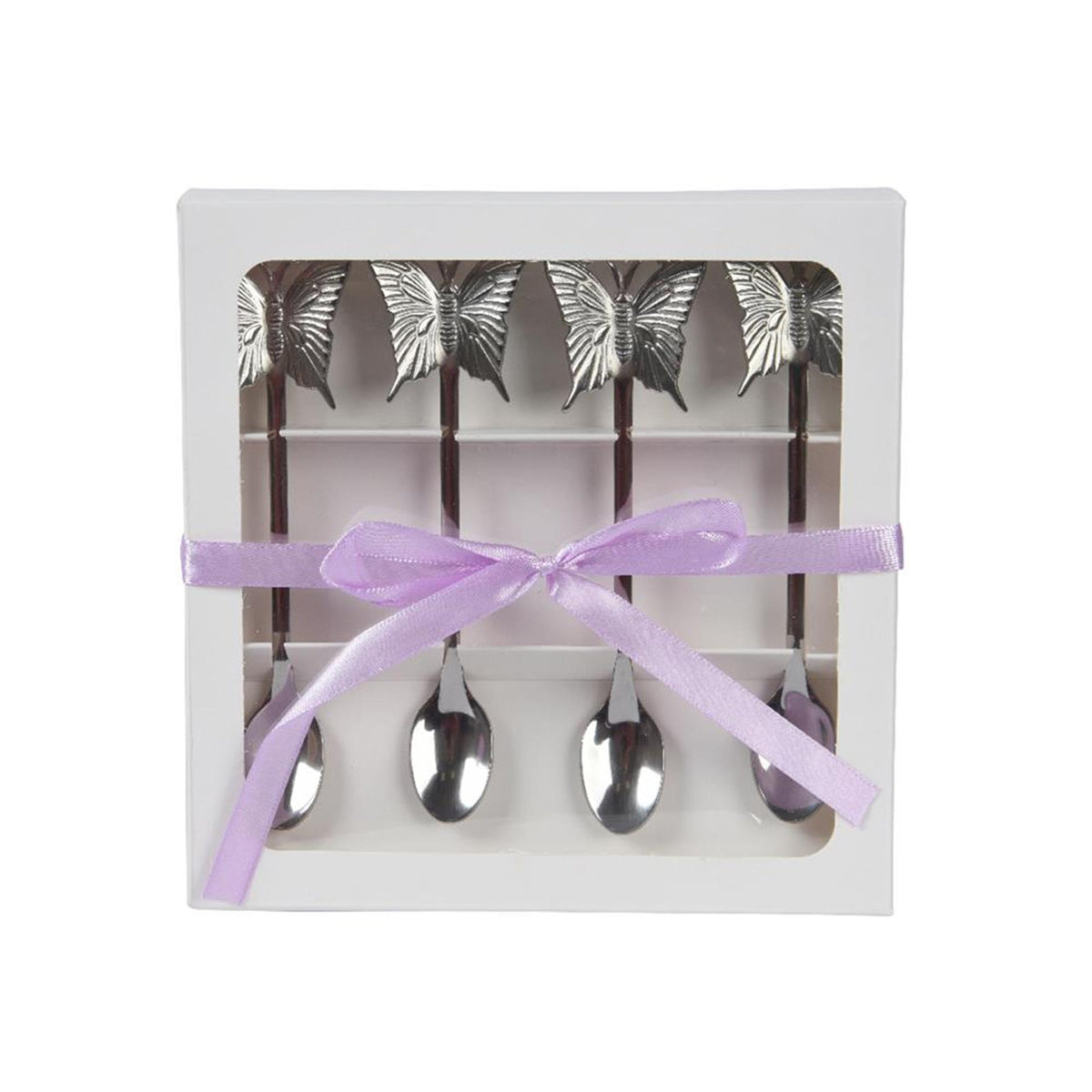 Decoris Teelöffel-Set 4-teilig Edelstahl 15cm Silber