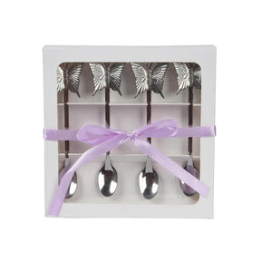 Decoris Teelöffel-Set 4-teilig Edelstahl 15cm Silber