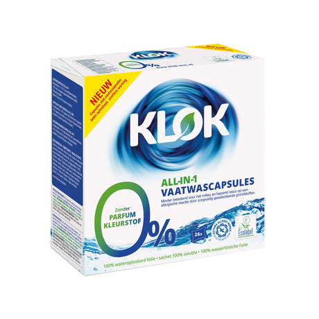 Klok ökologische Spülmaschinenkapseln (26x 18gr)
