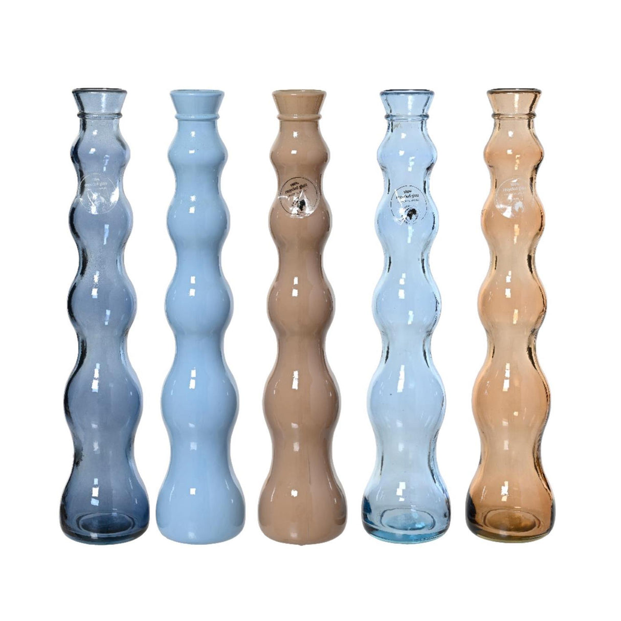 Decoris Vase Flasche recyceltes Glas H32cm