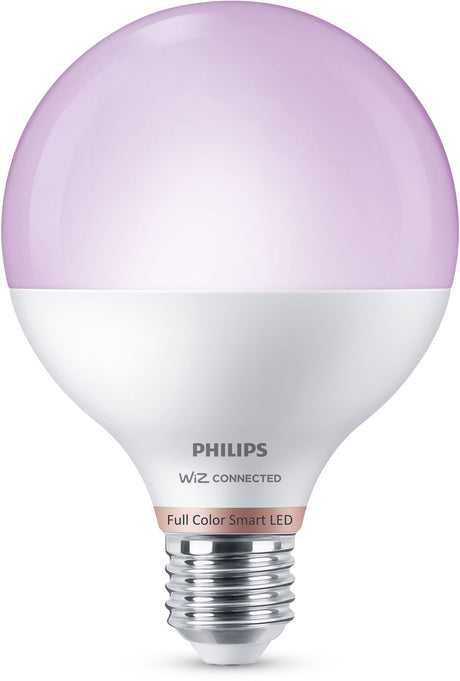 Philips smart lighting - globe - slimme led-verlichting - gekleurd en wit licht - e27 - 75w - mat - wi-fi