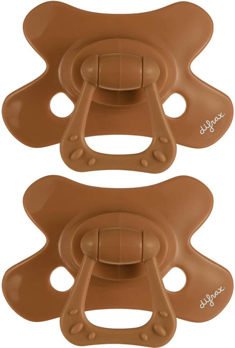 Difrax fopspeen natural - 18+ maanden - bruin - 2 stuks
