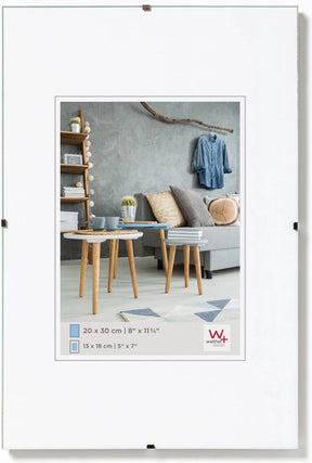 Walther fotolijstloze schilderijhouders (clip frame) - frameformaat 24x30 cm - antireflecterend glas