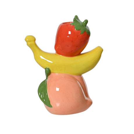 Decoris Vase Porzellan 9cm15cmh18cm Früchte gestapelt