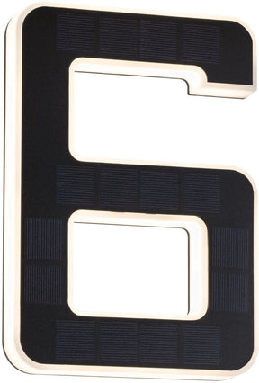 Paulmann Solar-LED-Hausnummernbeleuchtung inkl. austauschbarer Akku Nummer 6 IP44 3000k 6lm schwarz