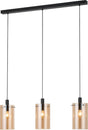 Eglo polverara hanglamp - 3 lichts - e27 - glas - zwart