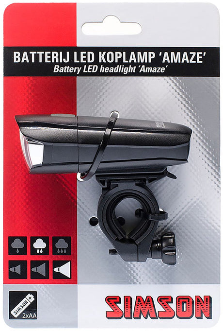 Scheinwerfer Amaze LED -Batterien schwarz