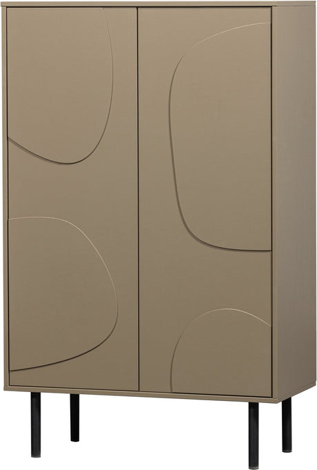 Woood cadiz opbergkast - grenen - mud - 135x85x40