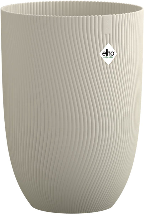 Elho Sereh High 30 – Blumentopf für drinnen und draußen – 100 % recycelter Kunststoff – ø 29,5 x H 40,5 cm – Pilzbeige