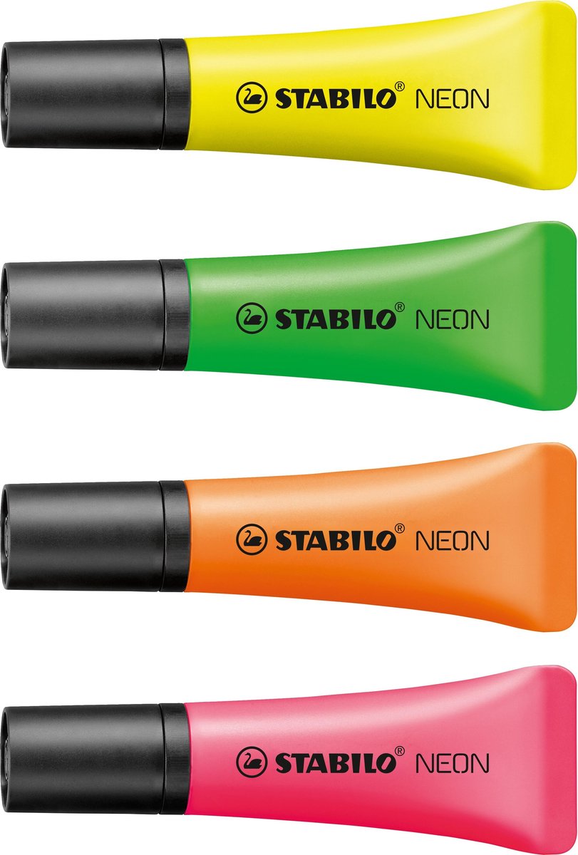 Stabilo Neon - Textmarker - Set à 4 Stück