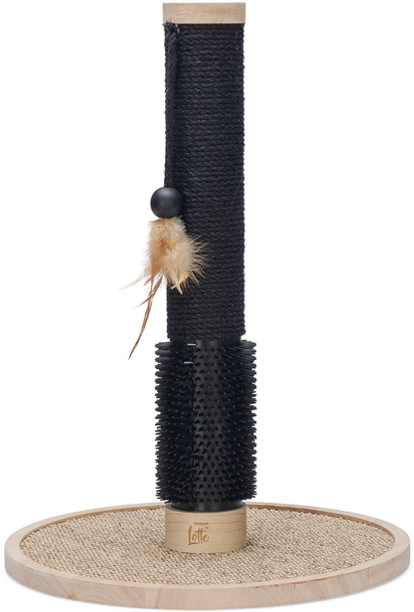 Entworfen von Lotte Fida – Kratzbaum – Holz – Schwarzbraun – 39,5 x 39,5 x 55 cm