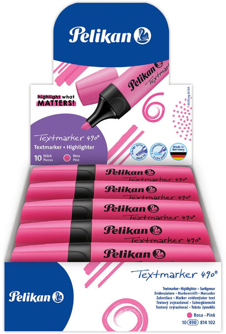 Pelikan Textmarker 490 - Textmarker - Pink - 10 Stück