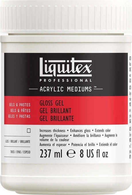 Liquitex professionelles Glanzgel mittel 237 ml – Acrylzusatz, Glanzverstärker, Volumenerhöhung, Konsistenzverdickung