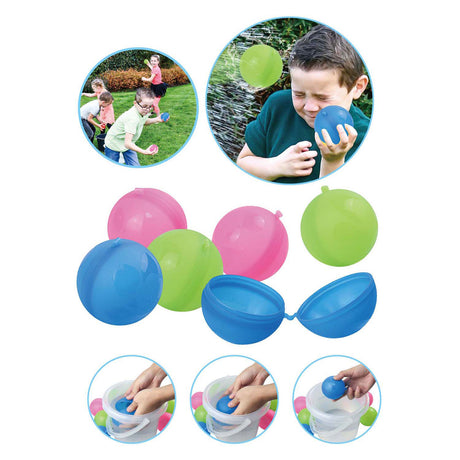 Playfun nachfüllbare Wasserbälle, 6 Stk.