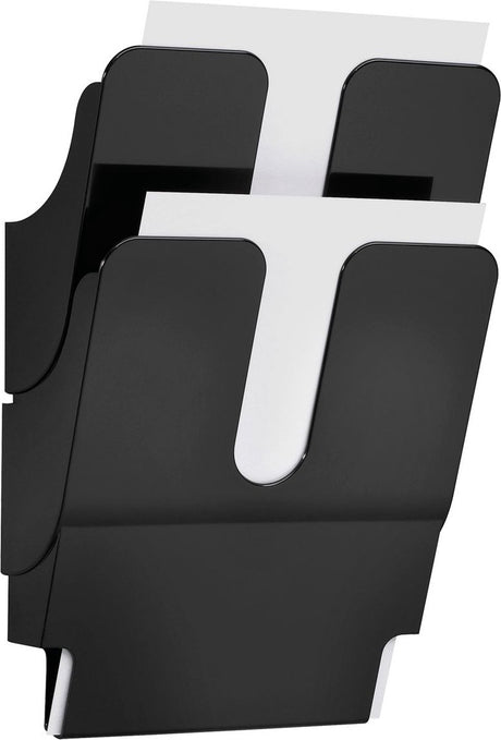 Wandprospekthalter langlebig 1709008060 A4 schwarz 2 Stück
