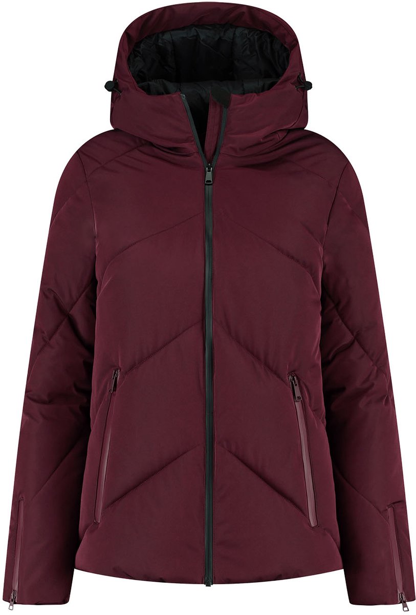 Kjelvik juno dames outdoorjas - donker rood 48