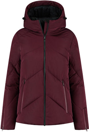 Kjelvik juno dames outdoorjas - donker rood 48