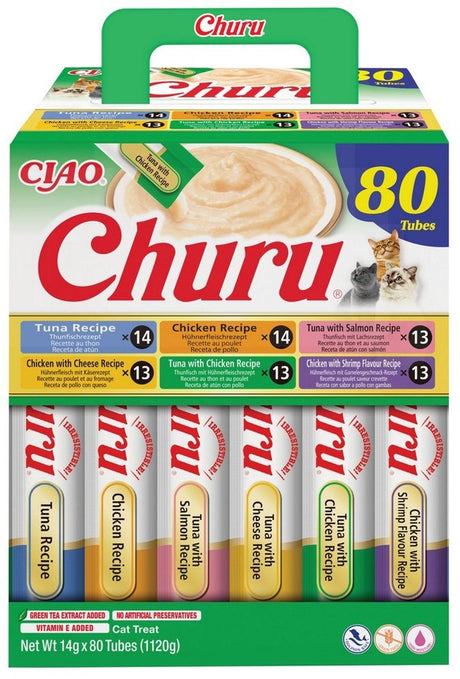 Inaba Churu – Nudeln für Katzen – Huhn und Thunfisch – natürliche Zutaten