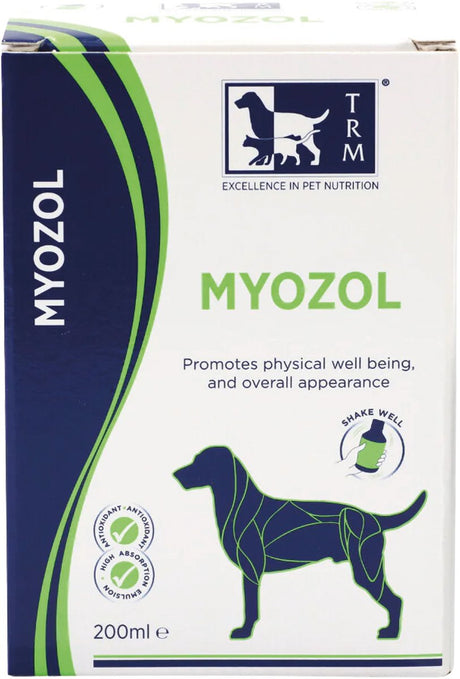 Trm flüssiges Hundefutter Myozol – Muskelaufbau, 200 ml – Ergänzungsfuttermittel für Tiere mit Gamma-Oryzanol
