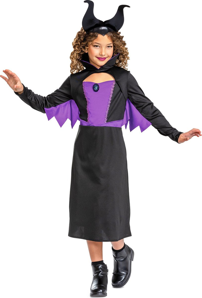 Disguise disney - villains, maleficent classic , maat m (7-8 jaar), meisjes