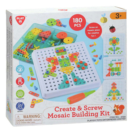 Playgo Baukasten-Mosaik – 180 Teile.