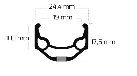Ryde Felge ZAC 19 28 622 x 19c Aluminium 36 Löcher 14g – Silber