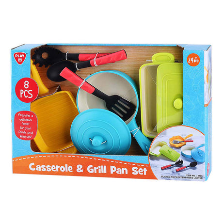 Playgo Grillpfannen-Set mit Zubehör – 8-teilig.