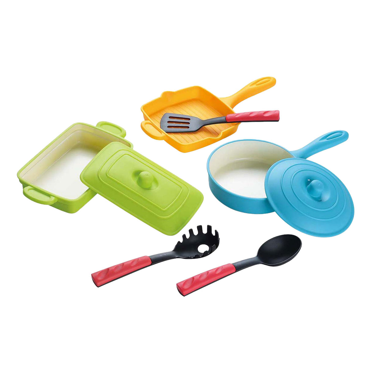 Playgo Grillpfannen-Set mit Zubehör – 8-teilig.