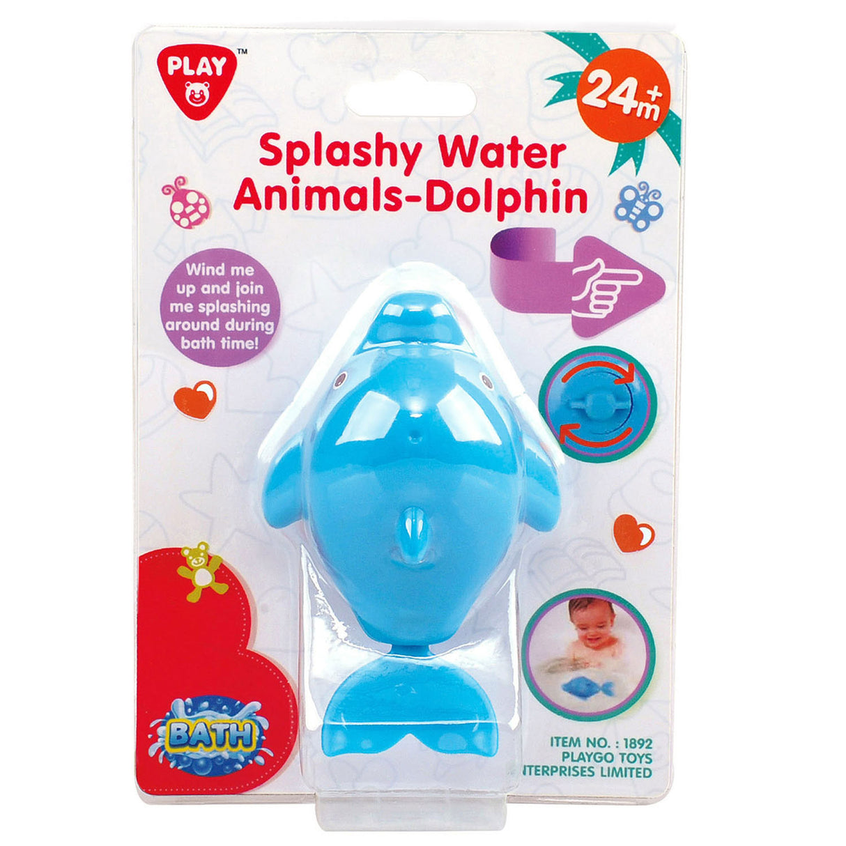 Spielen Sie Badespielzeug aufziehbarer Delfin