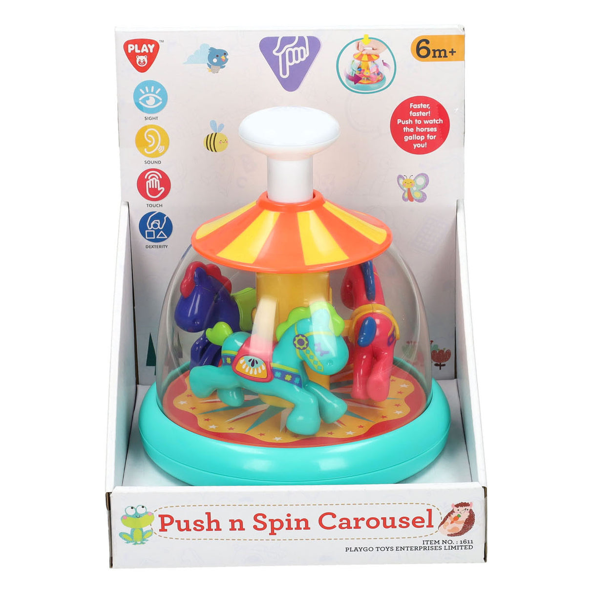 Spielen Sie Push-and-Turn-Karussell