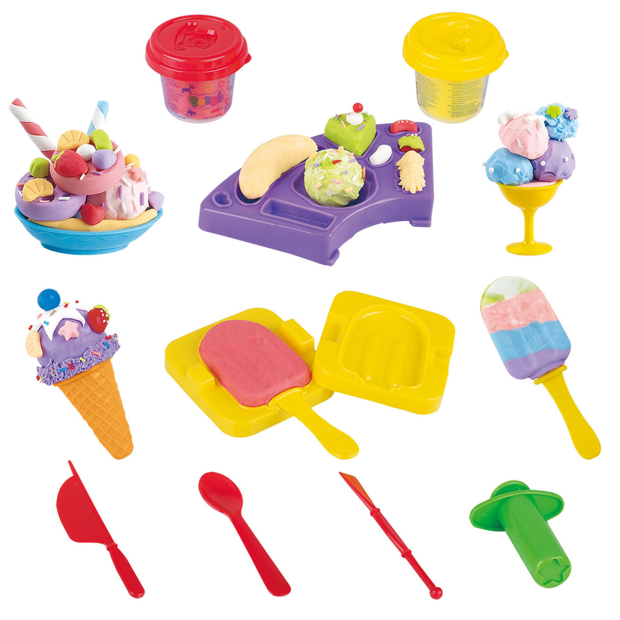 Playgo Ton-Set Eiscreme – 2 Tontöpfe