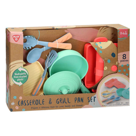 Playgo Bratpfannen- und Grillpfannen-Spielset – 8-teilig.