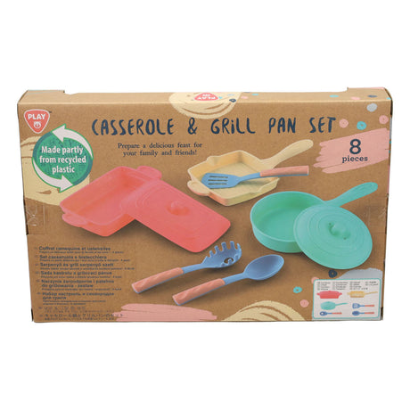 Playgo Bratpfannen- und Grillpfannen-Spielset – 8-teilig.