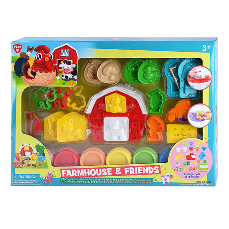 Playgo Farm and Friends Ton-Set – 8 Tontöpfe