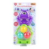 Playgo Badespielzeug-Basketball-Nilpferd-Spielset – 4-teilig.