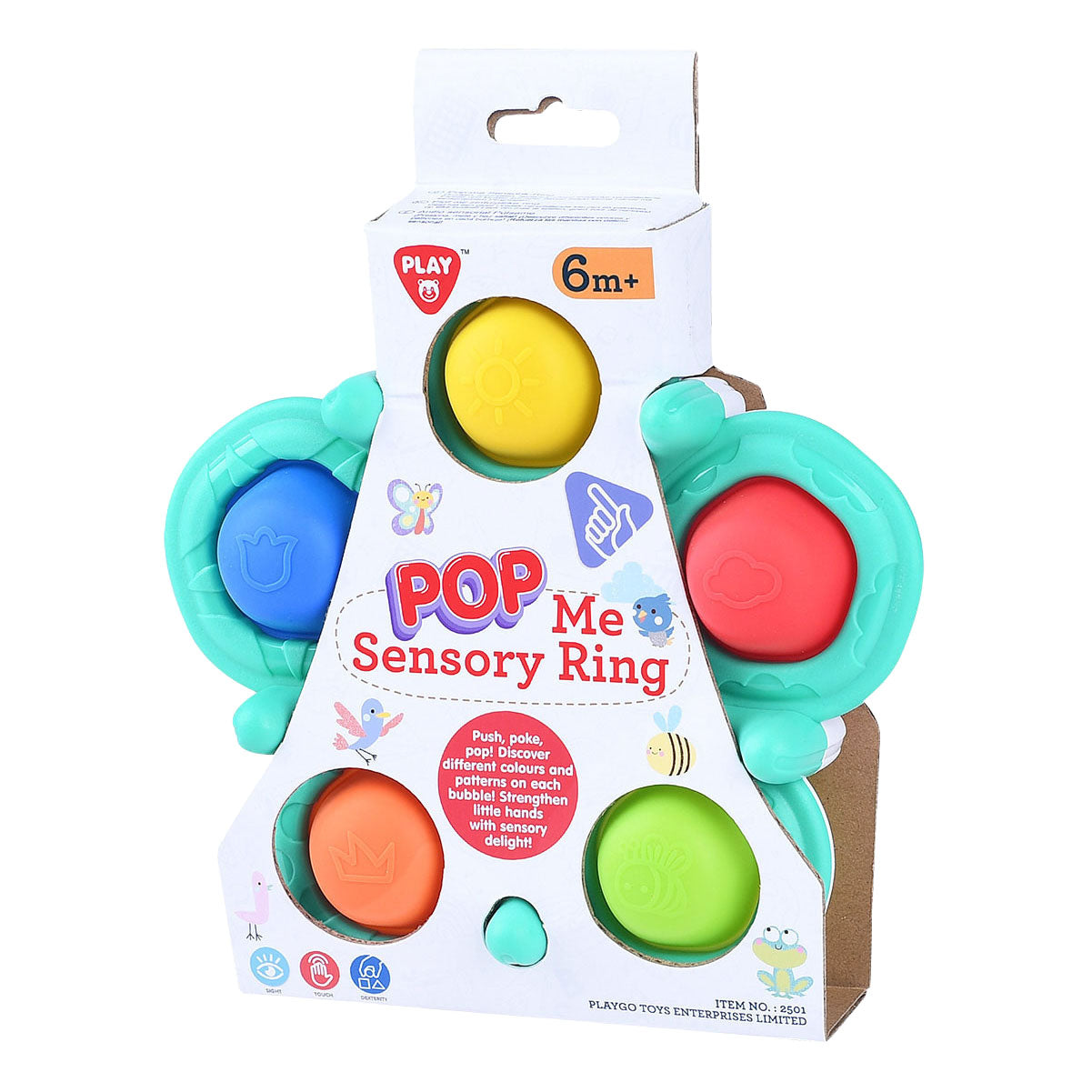 Playgo Baby-Sensorring mit Kugeln – 6 Stück.